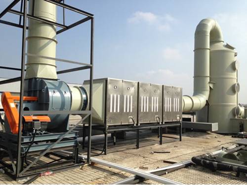 光氧催化廢氣凈化器華康為山西安裝案例圖片