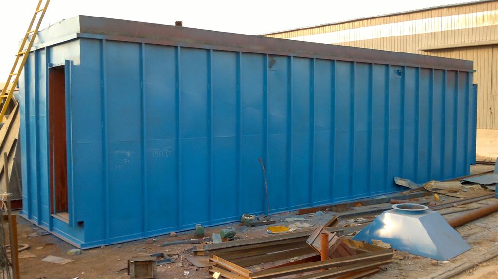 除塵效率最高的脈沖布袋除塵器現場制作圖