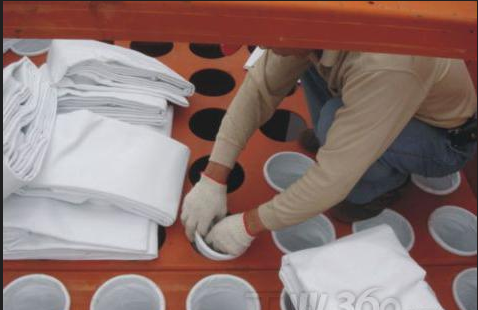 脈沖布袋除塵器濾袋的完整安裝圖