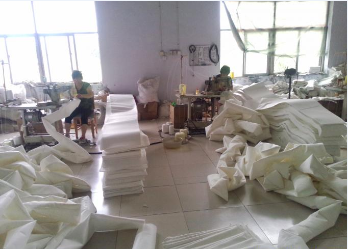 拒水防油除塵布袋生產現場