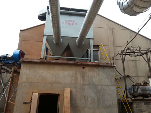 華康家具廠袋式除塵器安裝現場